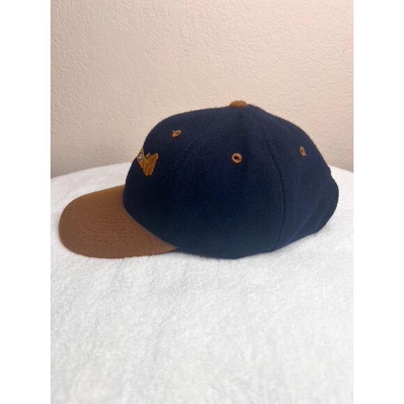 Otto Cap Navy & Brown Embroidered Trainer Aircraft TA-777 Hat T-6 Texan - Picture 3 of 9